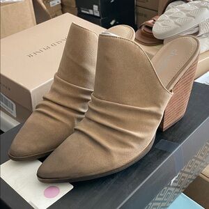 Charles By Charles David Camel Suede Mules